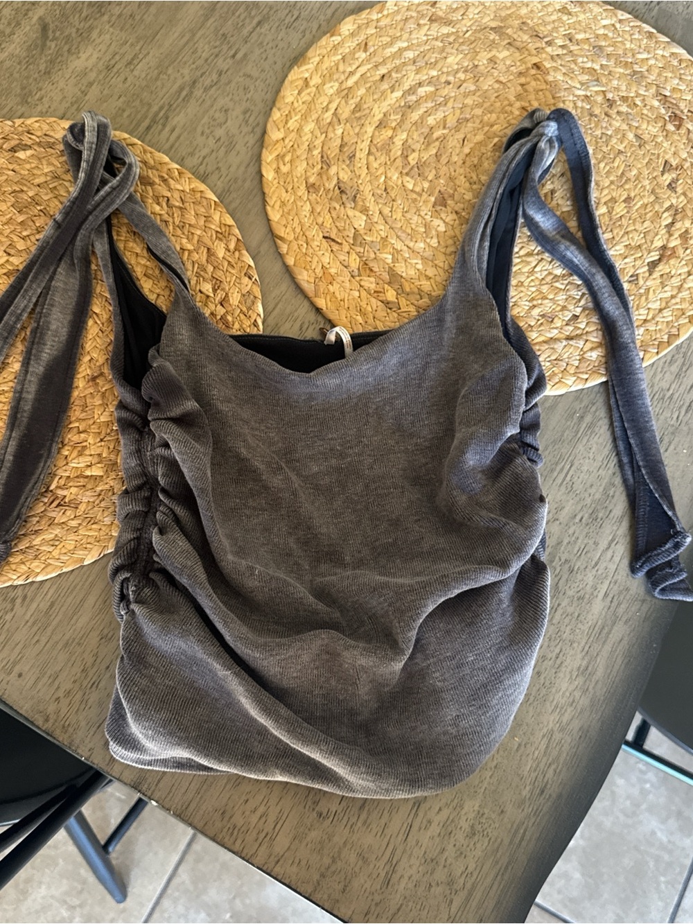 Free people shoulder tie tank top